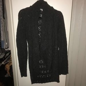 New York & Co Gray Shawl Neck Sweater Size XL